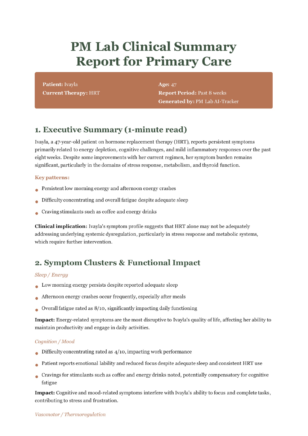 Sample Luna clinical report